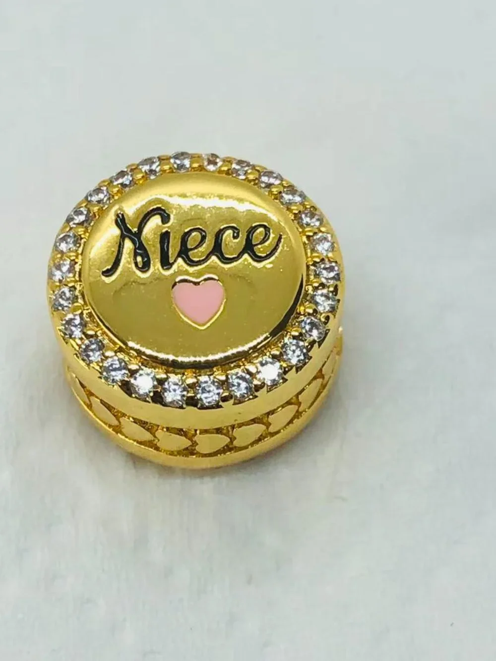 ✨ ✨Pandora Love Niece Bead exclusive Charm Gold Plating Travel Jewelry